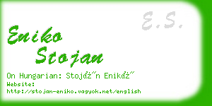 eniko stojan business card